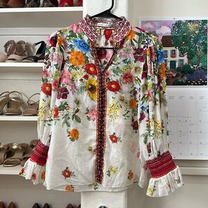 Alice + Olivia floral blouse